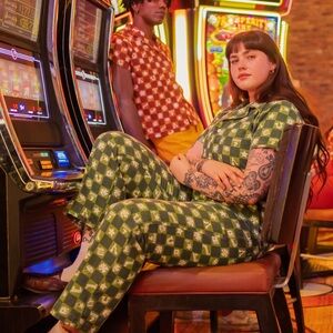 Big Bud Press Green Checkered Lucky print Jumpsuit 2XL